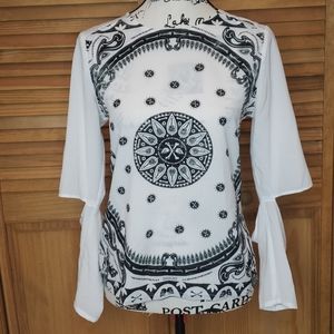 Insight Skull & Bones Open Elbow Top Size 8